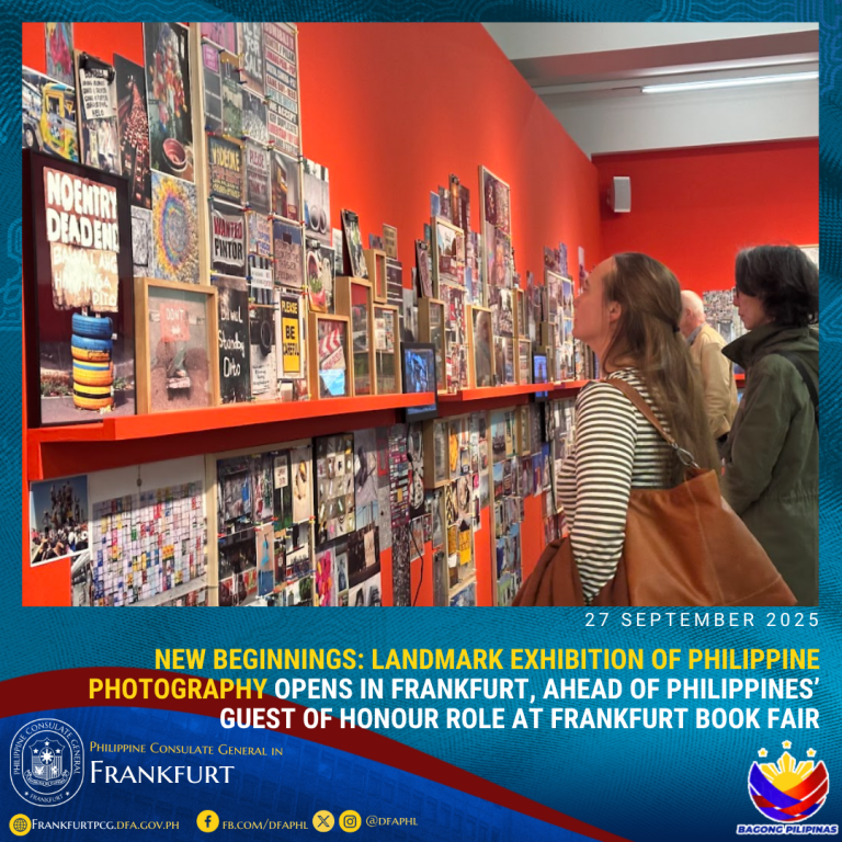 Guests at the New Beginnings opening view works by MM Yu, and other Filipino photographers